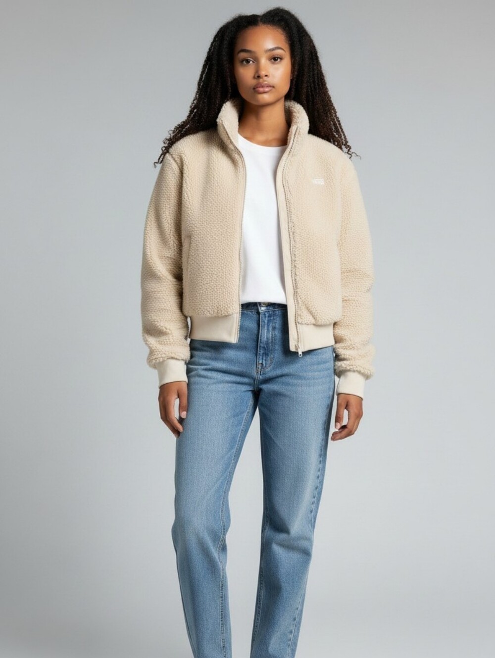 PINK Victoria's Secret Tan Teddy Sherpa Jacket
